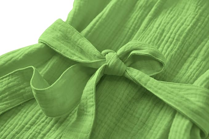 Organic Cotton Toddler Bathrobe, Soft and Breathable Baby Robe for Kid, Boy& Girl Hooded Robe Muslin