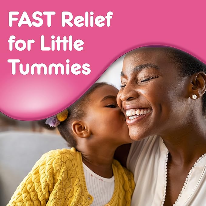 Pepto Kids Bubblegum Antacid Tablets Chewable, Upset Stomach Relief for Kids, Heartburn Relief, Acid Indigestion and Sour Stomach Relief, 72 Chewable Tablets (3x24 ct)