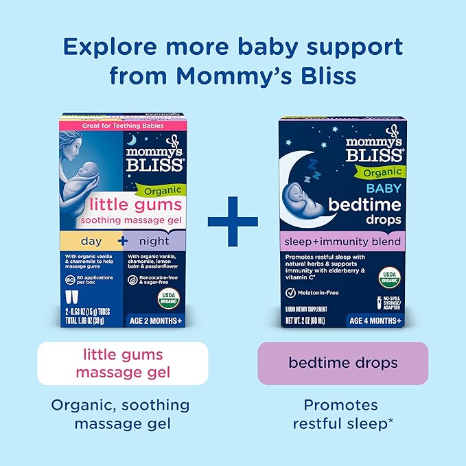 Mommy's Bliss Baby Probiotics + Vitamin D Drops, Supports Digestive Health & Immune Function*, 400IU Vitamin D , Supports Bone Development*, Newborns+, Flavorless, 0.34 Fl Oz (30 Servings)