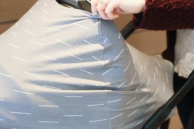 Copper Pearl Multi-Use Cover: Car Seat Covers, Nursing Cover, and Stroller Cover for Sun - Stretchy Fabric, All-Season Use, Stylish Designs, Easy Access for Moms - Dash