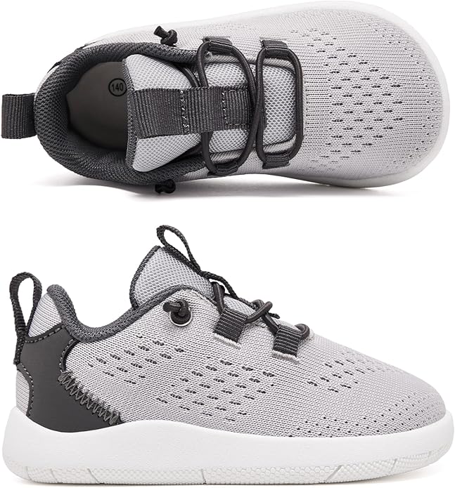 MORENDL Wide Toddler Shoes Baby Walking Shoes Girls Boys Zero Drop Minimalist Sneakers Slip On Tennis Shoe Breathable Naturally Flexible