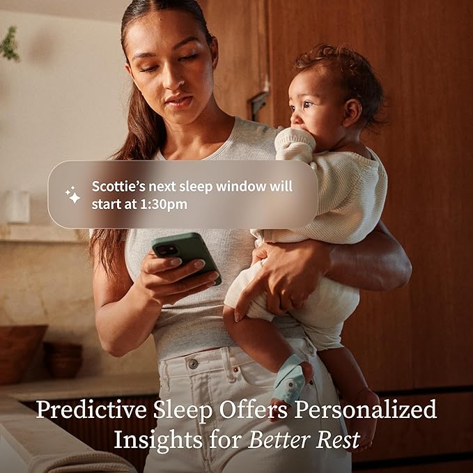 Owlet Dream Duo – FDA-Cleared Smart Baby Monitor with Sock & HD Video Cam 2K HD Video, Cry & Motion Alerts, Temp Monitoring