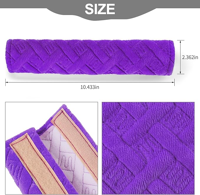 surpassme Car Seat Belt Pads Covers, 2PCS Seat Belt Shoulder Strap Covers Protector to Release Stress to Your Neck and Shoulder for a Safety Driving(Purple)