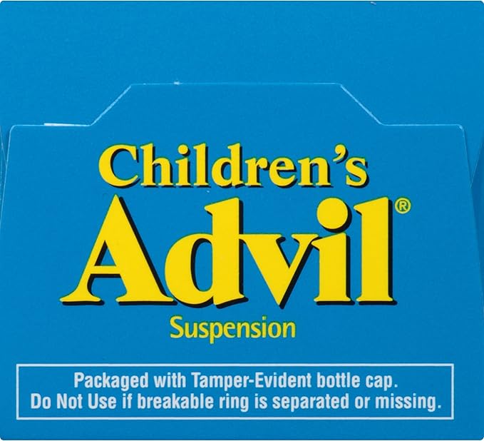 Advil Children's Pain Reliever and Fever Reducer, Dye Free Children's Ibuprofen for Pain Relief, Liquid Ibuprofen for Children, White Grape - 4 Fl Oz (Pack of 3)