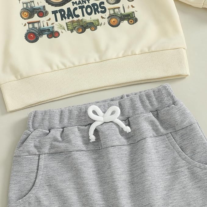 WZTYYDS Toddler Baby Boy Fall Clothes Letter Truck Long Sleeve Pullover Sweatshirt Tops Joggers Pants Set Winter Outfits