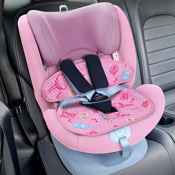 Babenest Car Seat Potty Protector Cover -Waterproof Carseat Training Liner for Baby &Toddler Shower Gift, Dry Piddle Pee Pad with Fun Designs for Strollers & Infant Car Seats (2pcs Pink)