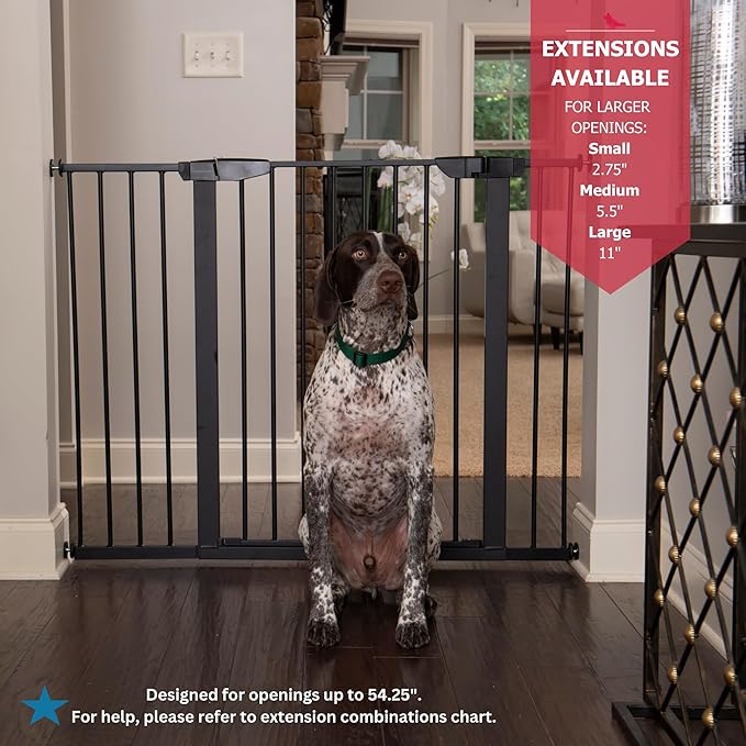 Cardinal Gates XTPPG Extra Tall Pressure Mounted Baby Gate - Adjustable Indoor Dog Gate - 36 Inch Tall Steel Safety Gate for Kids & Pets - 29.5 to 32.5 Inches Wide - White