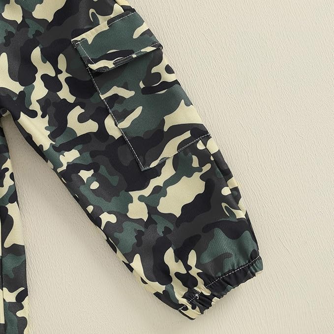 wdehow Toddler Kids Baby Boy Fall Outfits 1T 2T 3T 4T 5T Letter Print Long Sleeve Tops Camouflage Pants Winter Clothes Sets