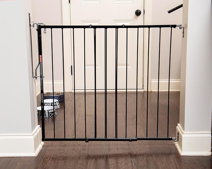 Cardinal Gates MG25 Duragate Baby Gate - Adjustable Dog Gate - Steel Safety Gate for Kids & Pets - 26.5 to 41.5 Inches Wide - Black
