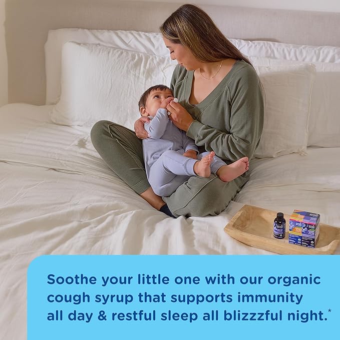Mommy's Bliss Baby Organic Cough Syrup & Mucus, Day and Night Value Pack with Elderberry, Vitamin C, Organic Honey & Ivy Leaf, 3.34 Fl Oz (Pack of 2)