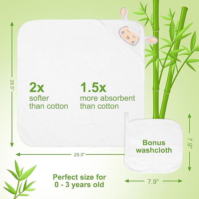 My First Noahs Ark 7 pcs Baptism Gift Set, Dedication, Christening and Baptism Gifts for Boys and Newborn Baby, Includes Washcloth and Hooded Towel, Baby Bath Book, 3 Bath Toys and Gift Bag