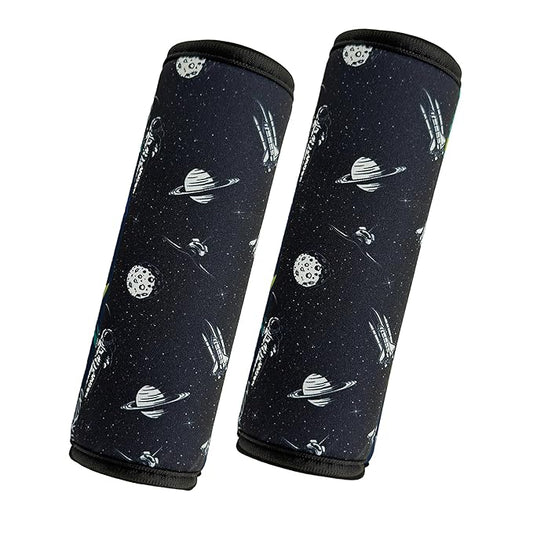 2 Pack VegaPunkLab Seat Straps Shoulder Pads for Kids - Seat Belt Cover Pad, Perfect for Car Booster Seats, Strollers, High Chair, Backpacks, and More, Cosmonaut