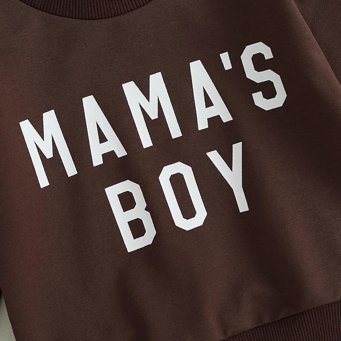 ZAXARRA Toddler Newborn baby boys Fall Outfits Long Sleeve Letter Print Sweatshirt Tops Pocket Pants Casual Clothing Sets