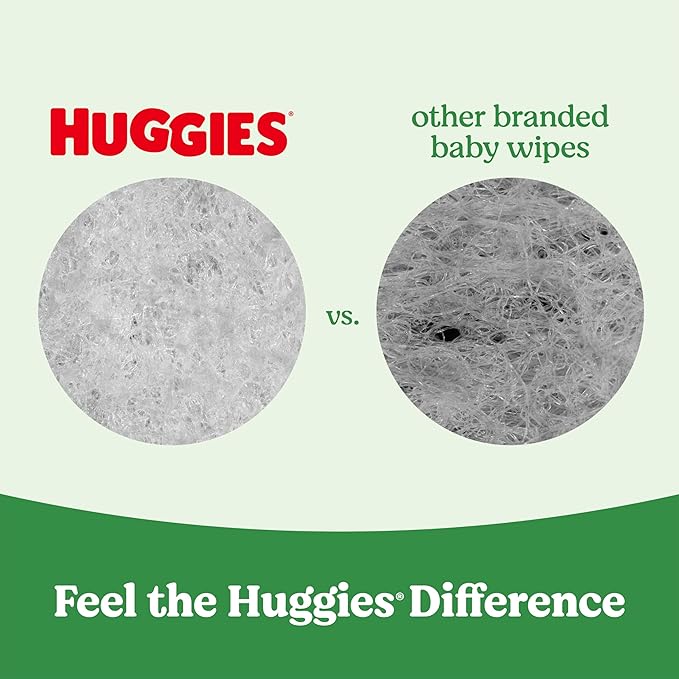 Huggies Natural Care Sensitive Baby Wipes, Unscented, Hypoallergenic, 99% Purified Water, 9 Flip-Top Packs (3 packs of 3), 504 Total Wipes (56 Wipes per pack), Packaging May Vary