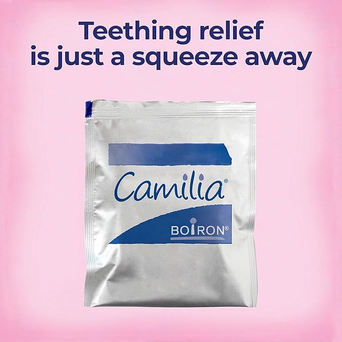 Boiron Camilia Teething Drops for Daytime and Nighttime Relief of Painful or Swollen Gums and Irritability in Babies - 15 Count