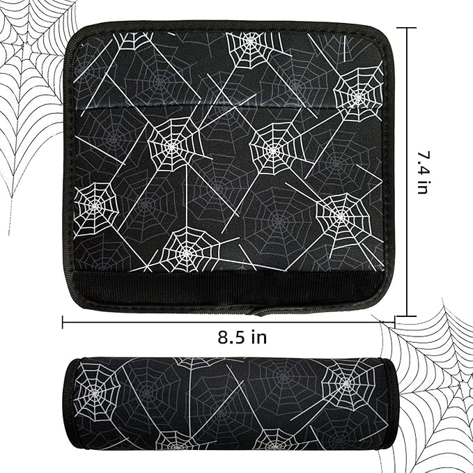 Spider Seat Belt Cover for Kids, Seat Belt Pad for Boys, Car Seat Straps Shoulder Pads for Kids, Kid's Seat Belt Cushion, Shoulder Strap Pad, 1 Piece(Black）