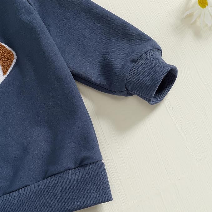 Baby Boy Fall Clothes Set Long Sleeve Crewneck Sweatshirts Pants Cute Infant Newborn Outfits 6 12 18 24 Months 2T