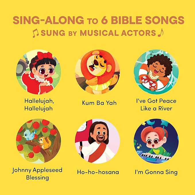 Praise The Lord Christian Sound Books for Kids - Baptism, Christening, Dedication Gifts for Boys and Girls - Religious Toys, Music Books for Toddlers