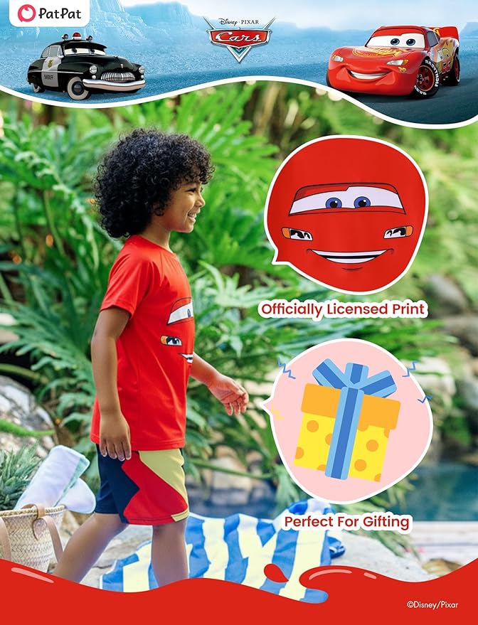 Disney Marvel Spiderman Cars Boy Swimsuit Rash Guard Shirts & Swim Trunk Boys Swim Set Mickey Summer Bathing Suit 2-13 Years