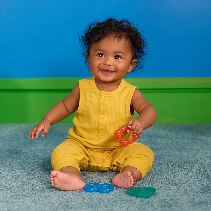 Bright Starts Stay Cool Teethers, Water-Filled & Chillable, BPA Free Teething Toy, Ages 3 Months+, Unisex, 3-Pack