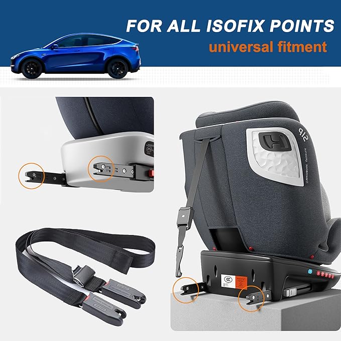 Car ISOFIX Mount Bracket Child Safety Seat Mount Bracket Universal Car Seat Latch Bracket for ISOFIX Interface Restraint Anchor Mounting Kit