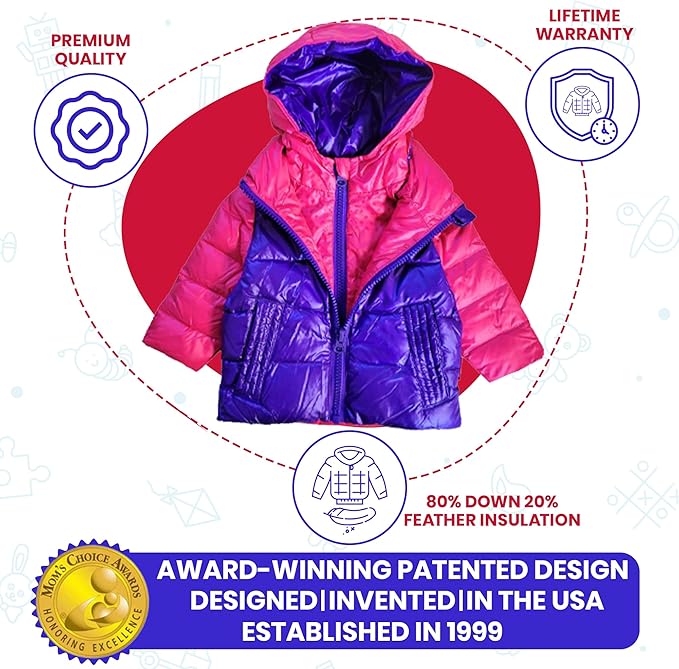 ONE KID The Road Coat Down | Car Seat Safe Winter Jacket | Crash Tested | Unisex | 12 Months-8 Years
