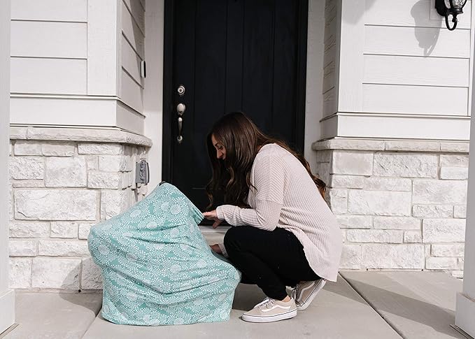 Baby Car Seat Cover Canopy and Nursing Cover Multi-Use Stretchy 5 in 1 Gift Jane by Copper Pearl