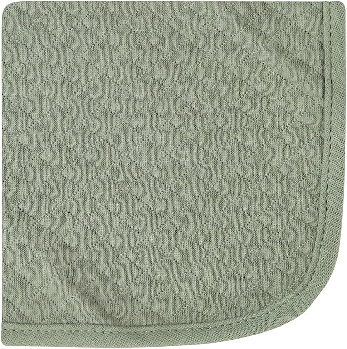 Hudson Baby Unisex Baby Quilted Cotton Washcloths, Forest Animals, One Size