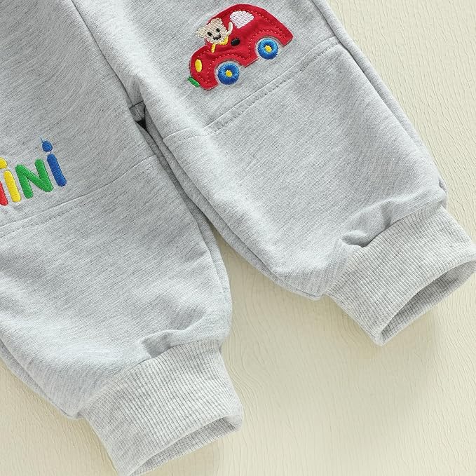 Infant Baby Boy Fall Clothes Set Funny Letter Sweatshirt Pant Outfit Toddler Winter Clothes 6 12 18 Months 2T 3T