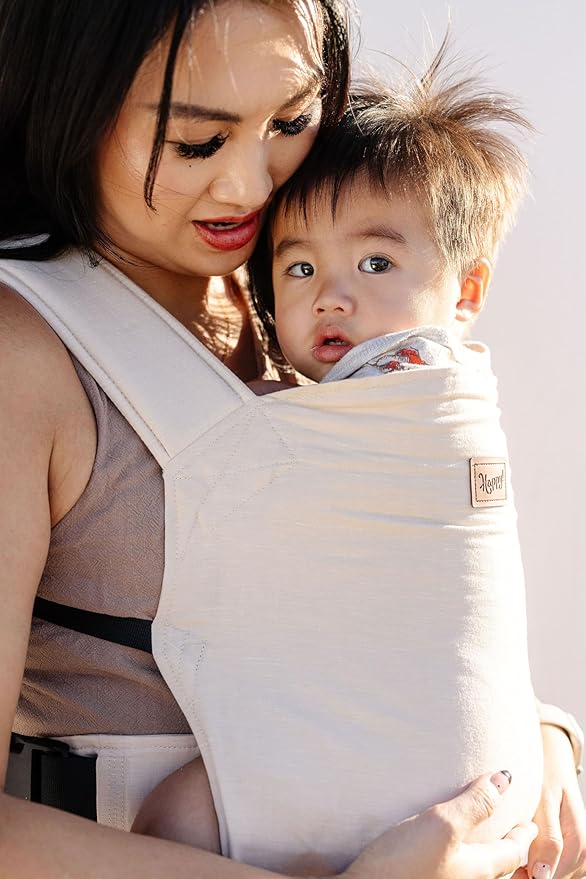 Happy! Original Baby Carrier – Lightweight Ergonomic Soft Structured Carrier for Newborns to Toddlers (7–45 lbs), Adjustable Fit, Breathable Linen, Front & Back Carry
