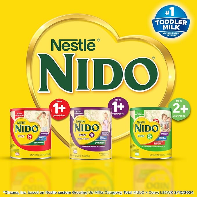 Nido NESTLE Kinder 1+ Powdered Milk Beverage 1.76 lb. Canister