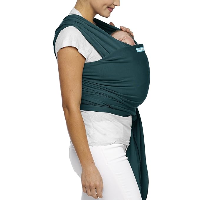 Moby Baby Wrap Carrier Classic for Newborns to Toddlers (8-33lbs), Infant Sling Carrier, Lightweight & Hands Free Design, Adjustable for All Body Types (Pacific)
