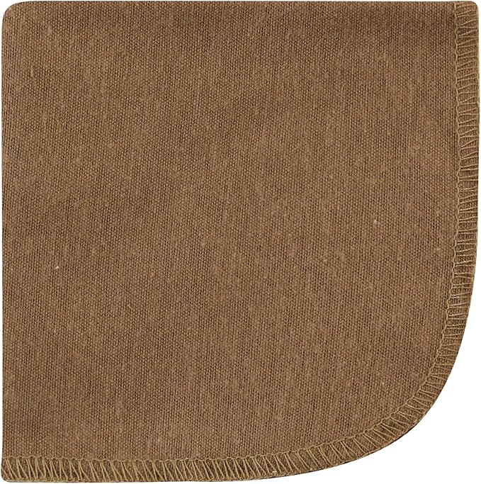 Hudson Baby Unisex Baby Flannel Cotton Washcloths, Brown Bear 12 Pack, One Size
