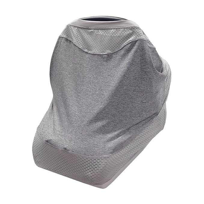 Boppy 4 and More Multi-use Cover, Pearl, Quick-Dry UPF 50+ Knit and Breathable Mesh, Versatile for Car Seat Canopy, Nursing Cover, Infant Strollers, Shopping Carts, Highchairs and More
