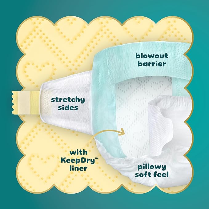 Pampers Swaddlers Diapers, Size 6 (23-44 lbs), 84 Count, Absorbent, Keeps Baby Dry and Comfortable, Skin Safe Disposable Baby Diaper (Packaging May Vary)
