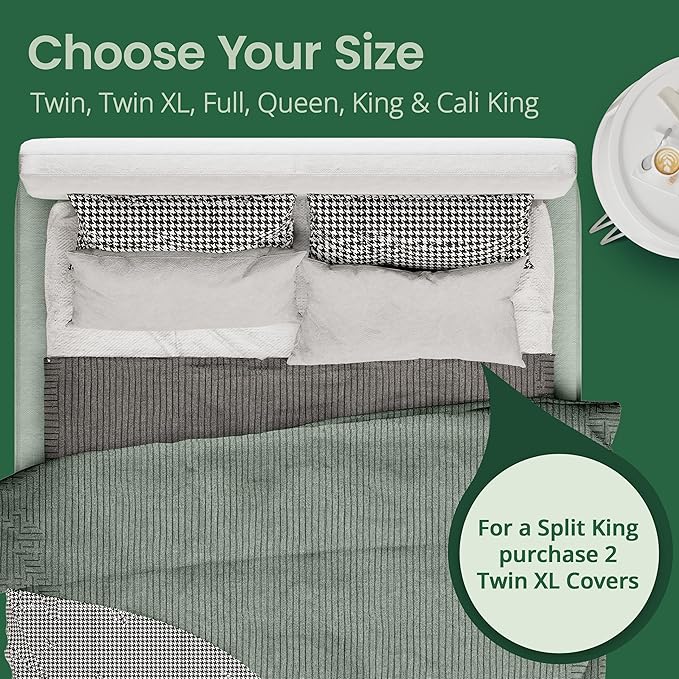 SafeRest Waterproof Twin XL Size Mattress Protector - Viscose Derived from Bamboo - Fitted with Stretchable Pockets - Machine Washable Viscose Blend Mattress Cover for Bed
