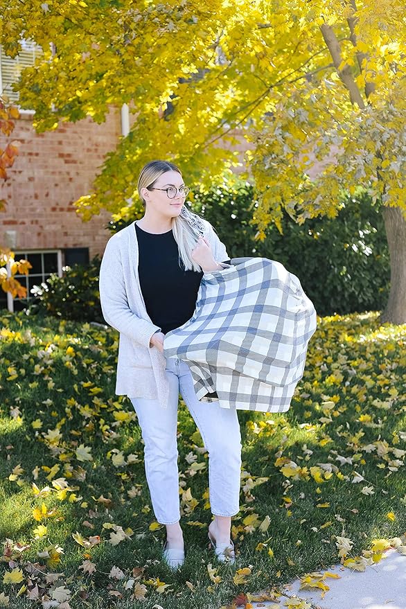 Copper Pearl Baby Car Seat Cover Canopy and Nursing Cover Multi-Use Stretchy 5 in 1 Gift 'Hudson'