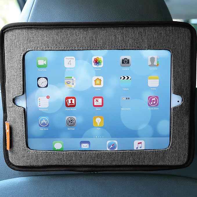 Dreambaby Reversible Car Back Seat Rear View Mirror - 2 in 1 Function - Tablet Holder & Safety Mirror - Grey - Model L1215