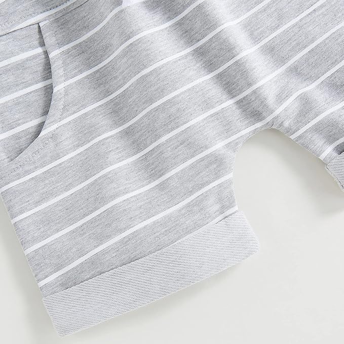 fhutpw Baby Toddler Boy Clothes Summer Outfits 6 12 18 24 Months Patchwork Short Sleeve T Shirt & Shorts Sets with Pockets