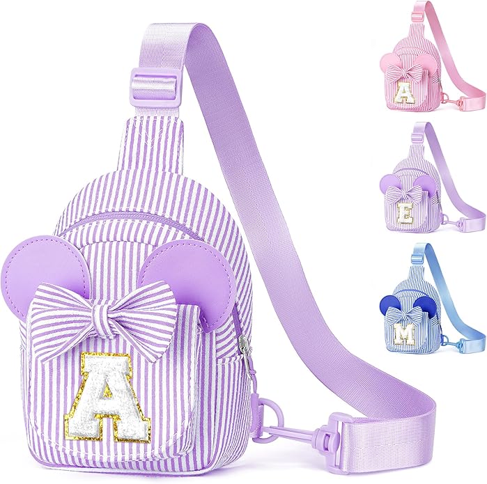 YOOLIFE Valentines Day Gifts for Kids Girl - Sling Bags for Girls Kids | Initial Small Crossbody Purses for Girl Kid Birthday