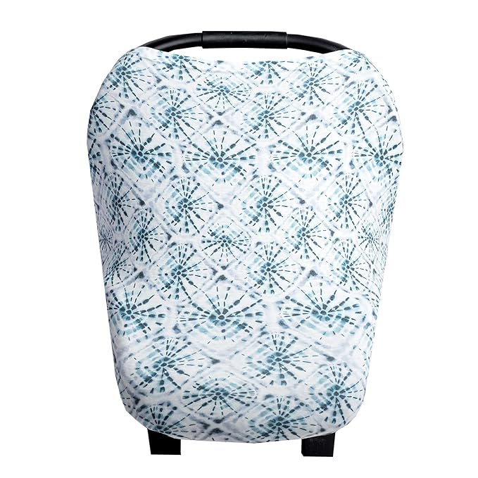 Copper Pearl Multi-Use Cover: Car Seat Covers, Nursing Cover, and Stroller Cover for Sun - Stretchy Fabric, All-Season Use, Stylish Designs, Easy Access for Moms - Indigo
