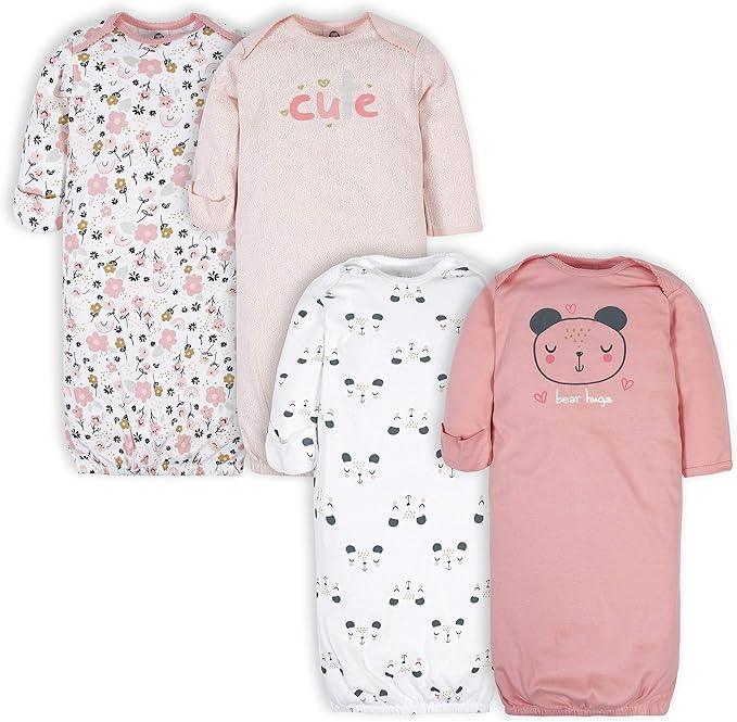 Gerber baby-girls 4-pack Sleeper Gown