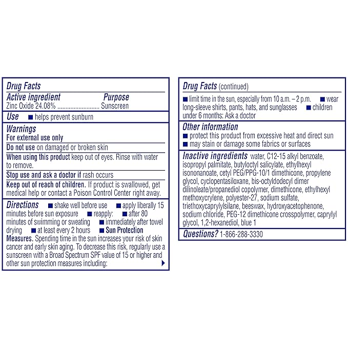Coppertone Kids Roll On Sunscreen Lotion SPF 50, Tear Free Kids Sunscreen with Blue Color and Zinc Oxide Sun Protection, 2.5 Fl Oz Tube