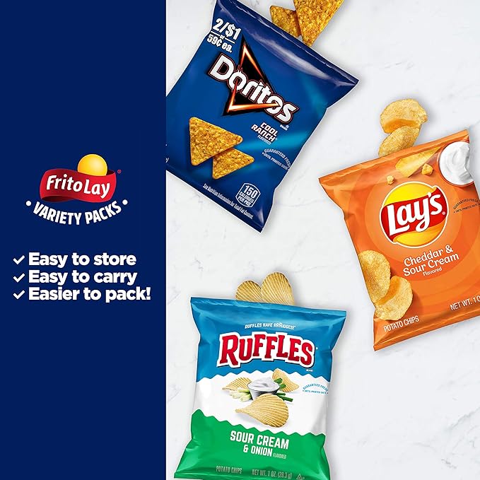 Frito-Lay Tangy Favorites Mix Variety Pack, 1 Ounce (Pack of 40)