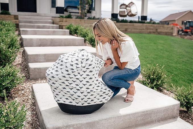Copper Pearl Multi-Use Cover: Car Seat Covers, Nursing Cover, and Stroller Cover for Sun - Stretchy Fabric, All-Season Use, Stylish Designs, Easy Access for Moms - Wild
