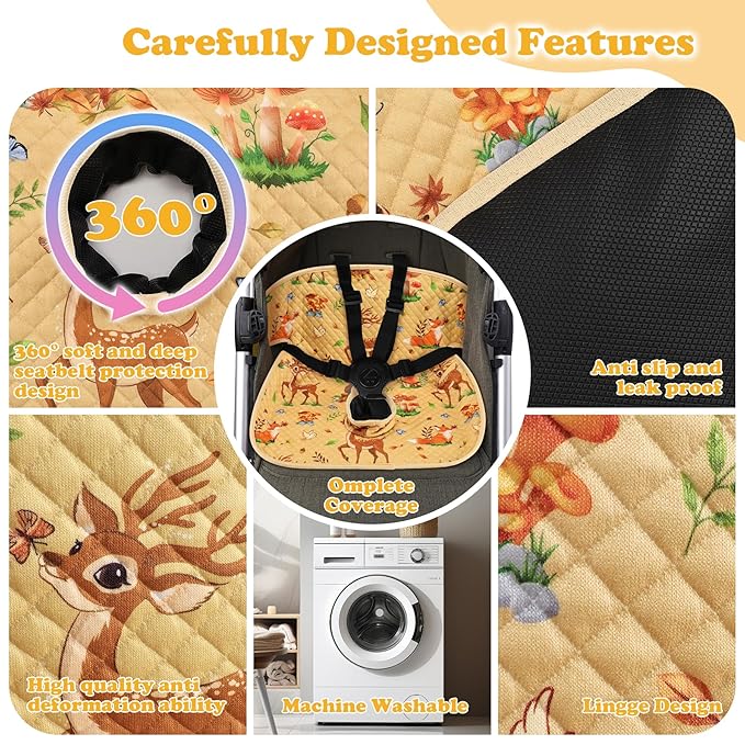 Babenest Car Seat Potty Protector Cover -Waterproof Carseat Training Liner for Baby &Toddler Shower Gift, Dry Piddle Pee Pad with Fun Designs for Strollers & Infant Car Seats (2pcs Yellow)