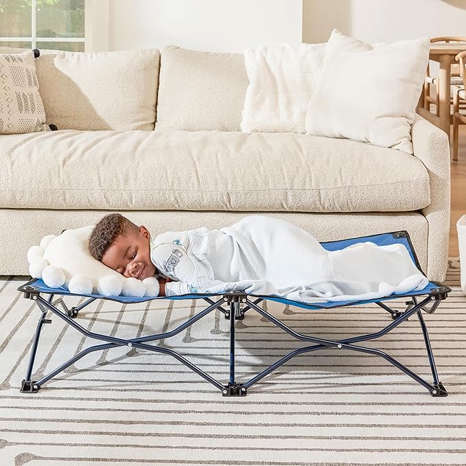 Regalo My Cot® Portable Toddler Bed, Royal Blue, 48x24x9 Inch (Pack of 1)