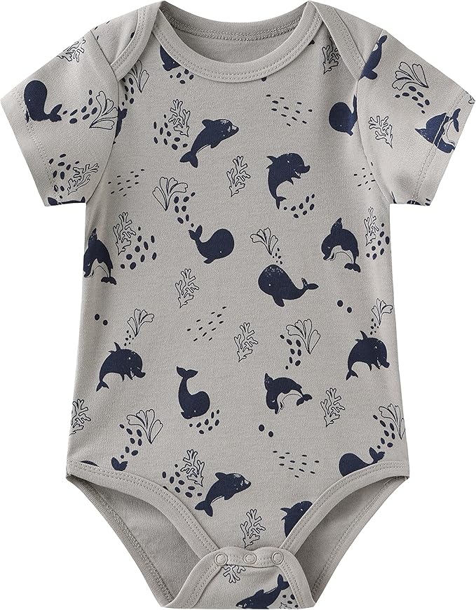 Kiddiezoom Baby Layette Set Baby Boys' 9-Piece Bodysuits Pants Set Toddler Girl Boy Unisex Baby Gift Sets