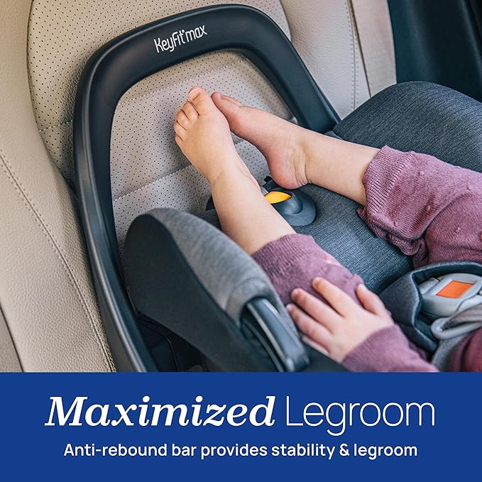 Chicco KeyFit Max ClearTex Infant Car Seat and Base, Rear-Facing Seat for Infants 4-30 lbs., Infant Head and Body Support, Compatible with Chicco Strollers, Baby Travel Gear | Lupine/Purple