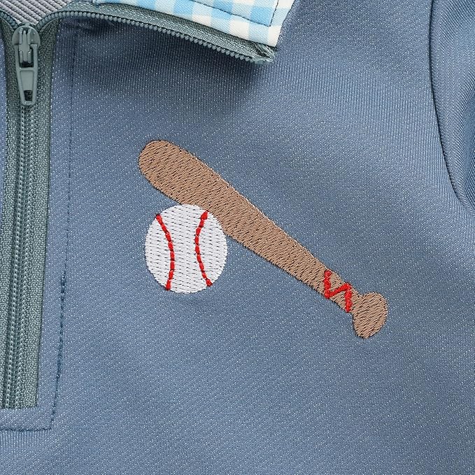 Toddler Boy Quarter Zip Collared Pullover Long Sleeve Fall Winter Baby Boy Clothes Outfit 12M-4T